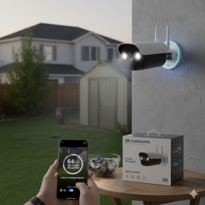 Security Camera with 64GB SD Card – Local Storage Ready for Recording